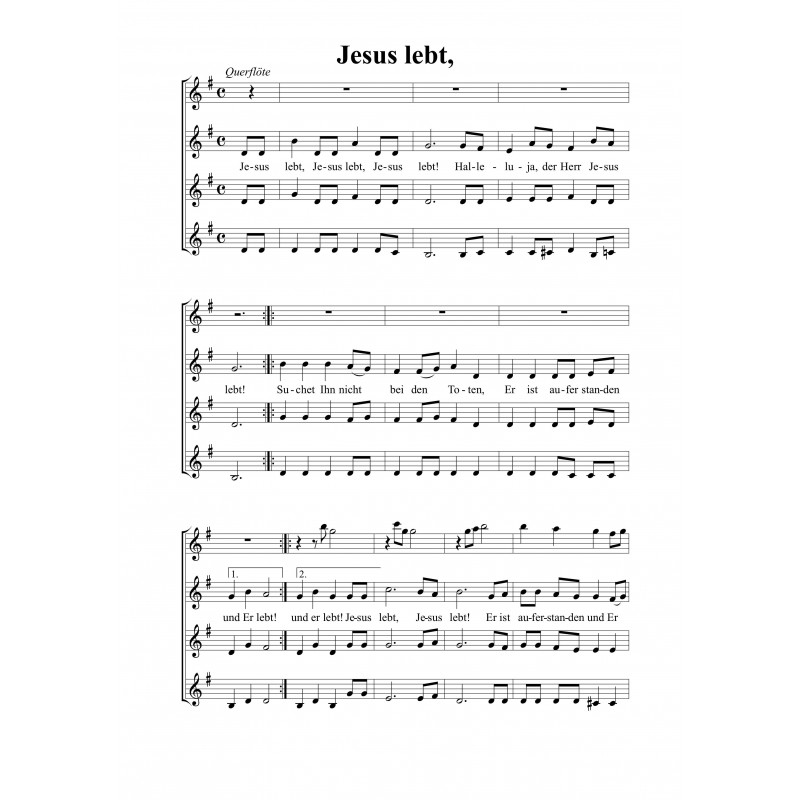 Jesus lebt, Halleluja