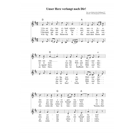 Unser Herz verlangt nach Dir!