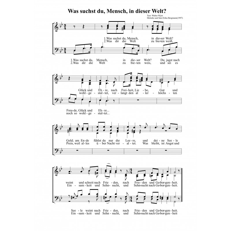 Was suchst du, Mensch,