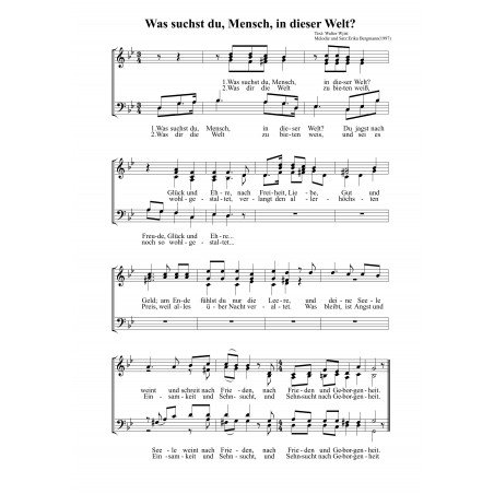 Was suchst du, Mensch,
