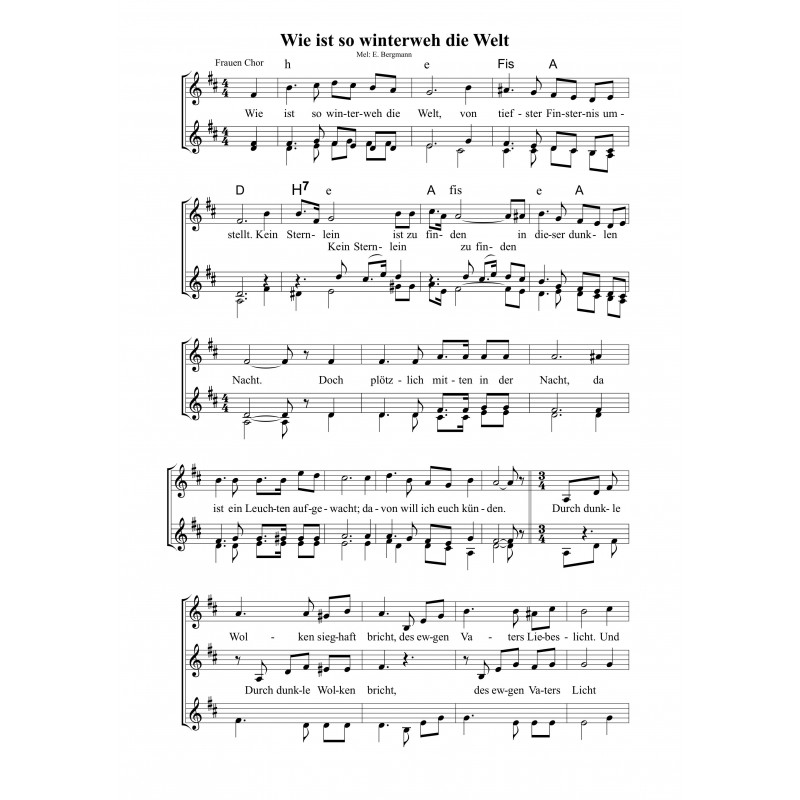 Wie ist so winterweh die.