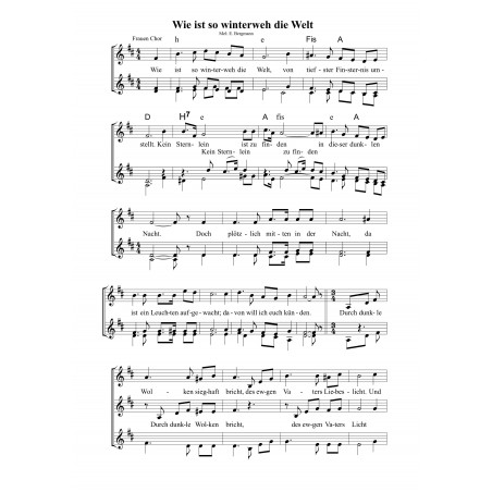 Wie ist so winterweh die.