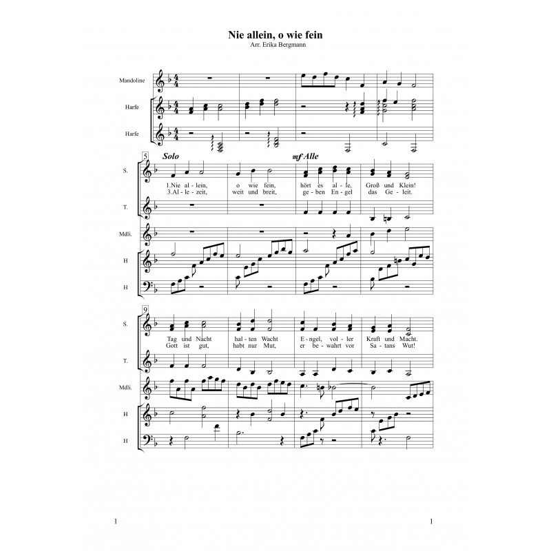 Nie allein, o wie fein