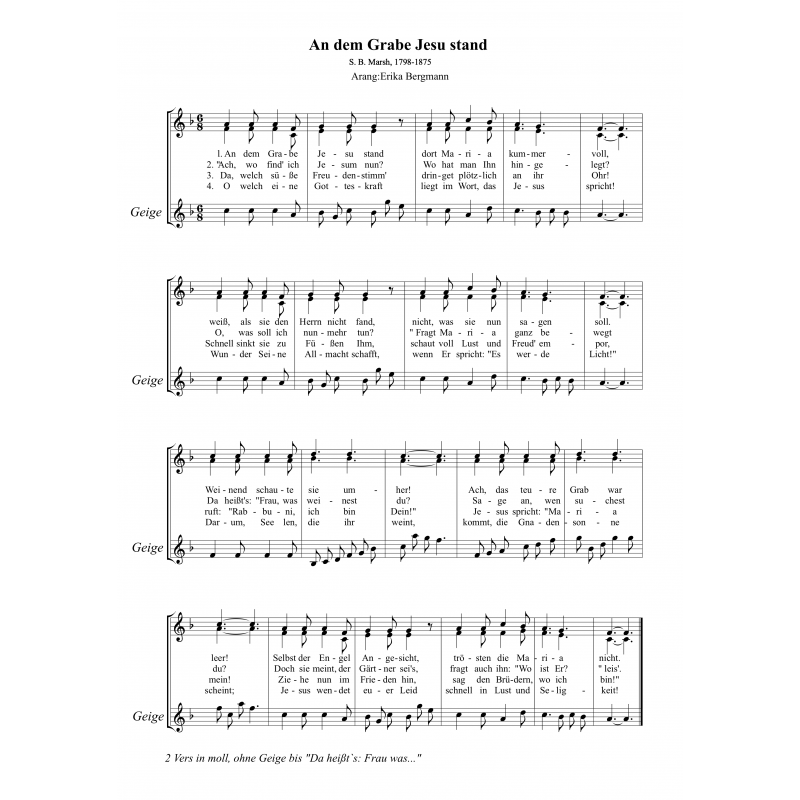 An dem Grabe Jesu stand