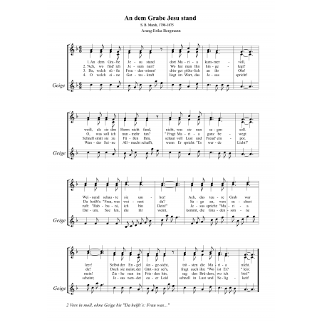 An dem Grabe Jesu stand