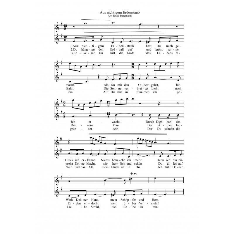 Aus nichtigem Erdenstaub